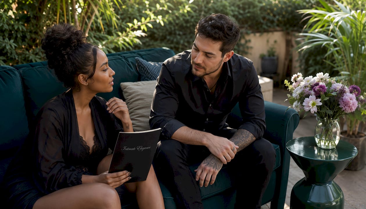 Couple discussing new kink interests