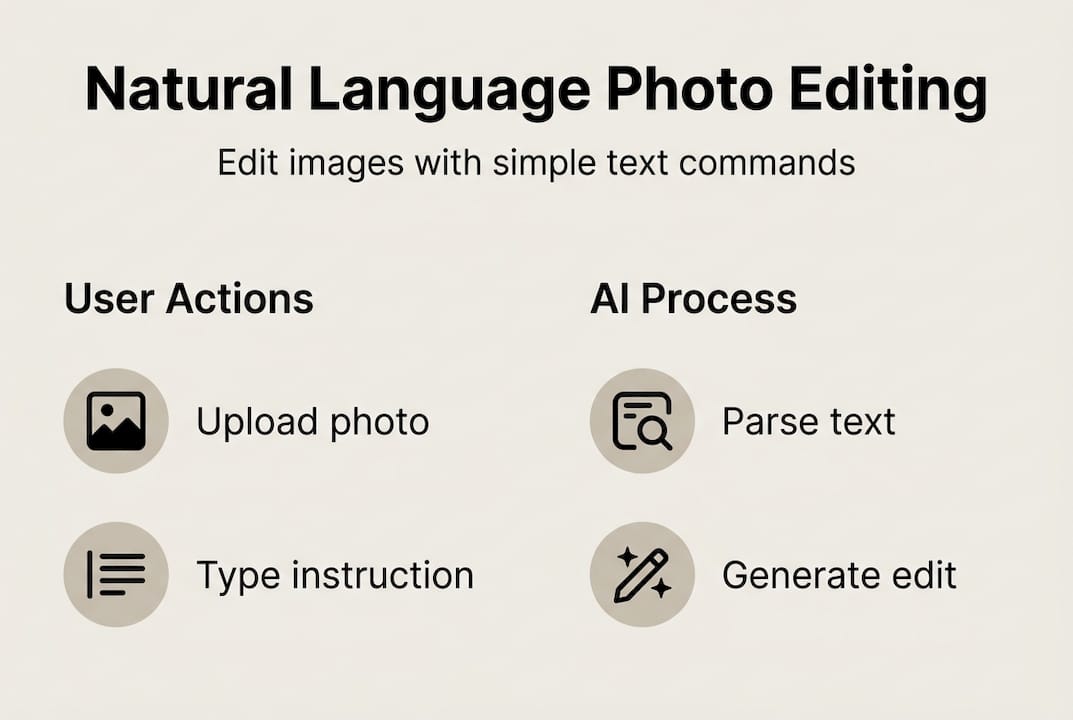 Infographic showing ai photo editing workflow