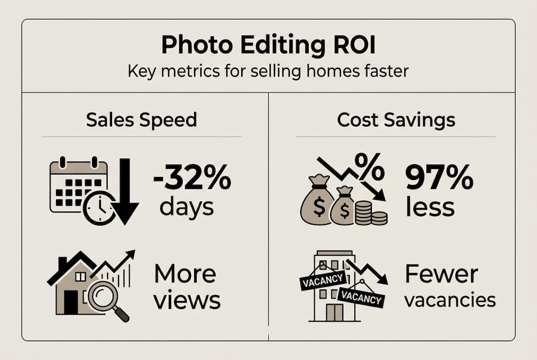 Infographic shows photo editing ROI metrics
