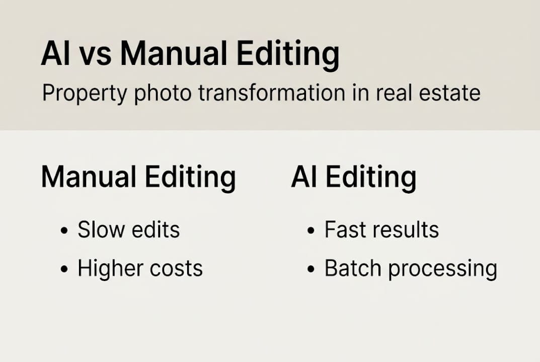 Infographic on AI versus manual property editing