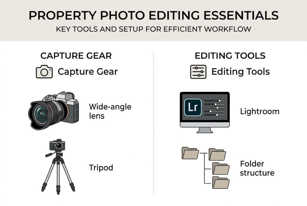 Infographic of property photo editing essentials