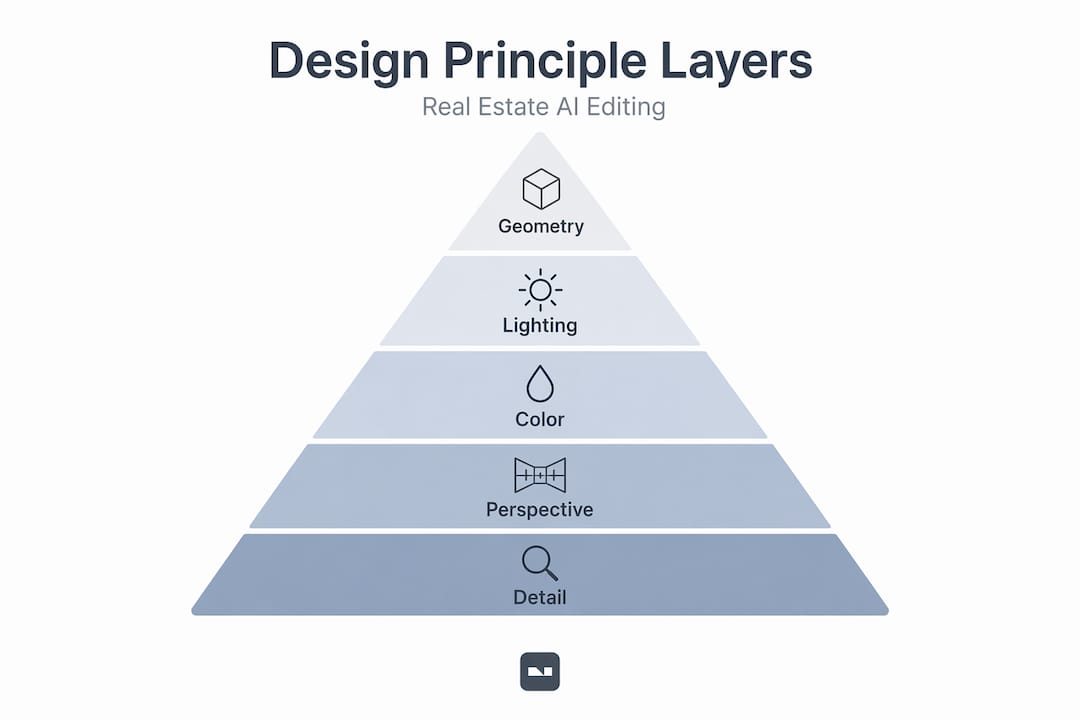 Hierarchy diagram of core AI design layers