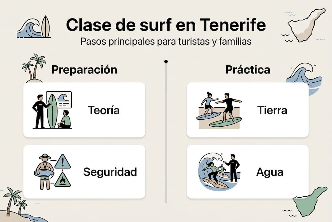 Infografía: los pasos esenciales para aprender a surfear