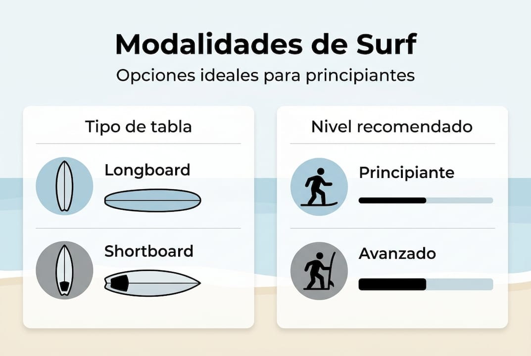 Descubre las diferentes formas de practicar surf en Tenerife con esta infografía