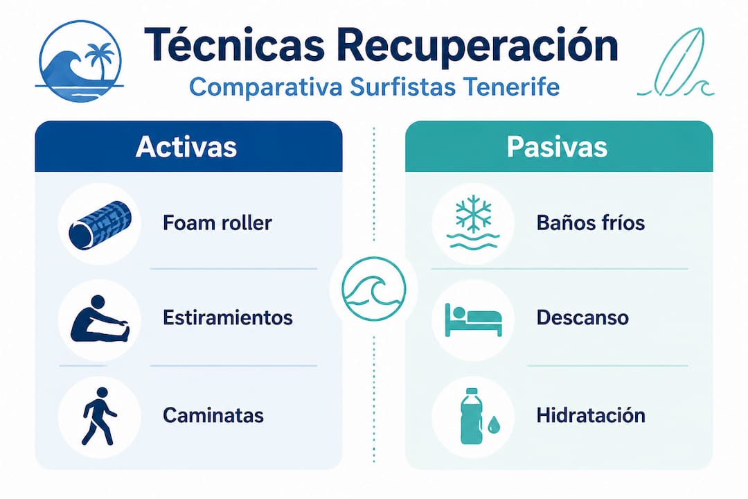 Infografía que compara los métodos activos y pasivos para la recuperación