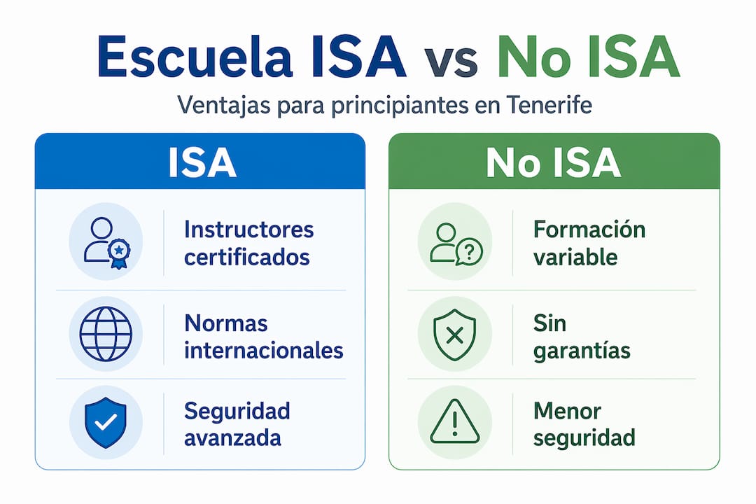 Diferencias entre escuelas de surf certificadas por la ISA y aquellas que no cuentan con esta acreditación