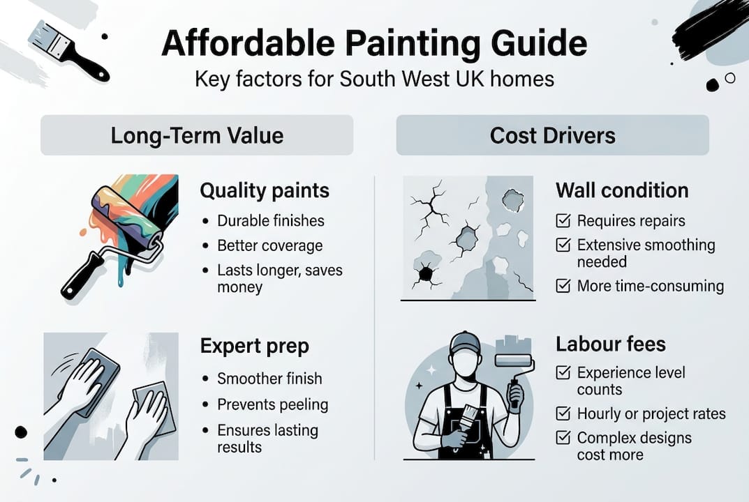 Infographic of affordable painting key factors