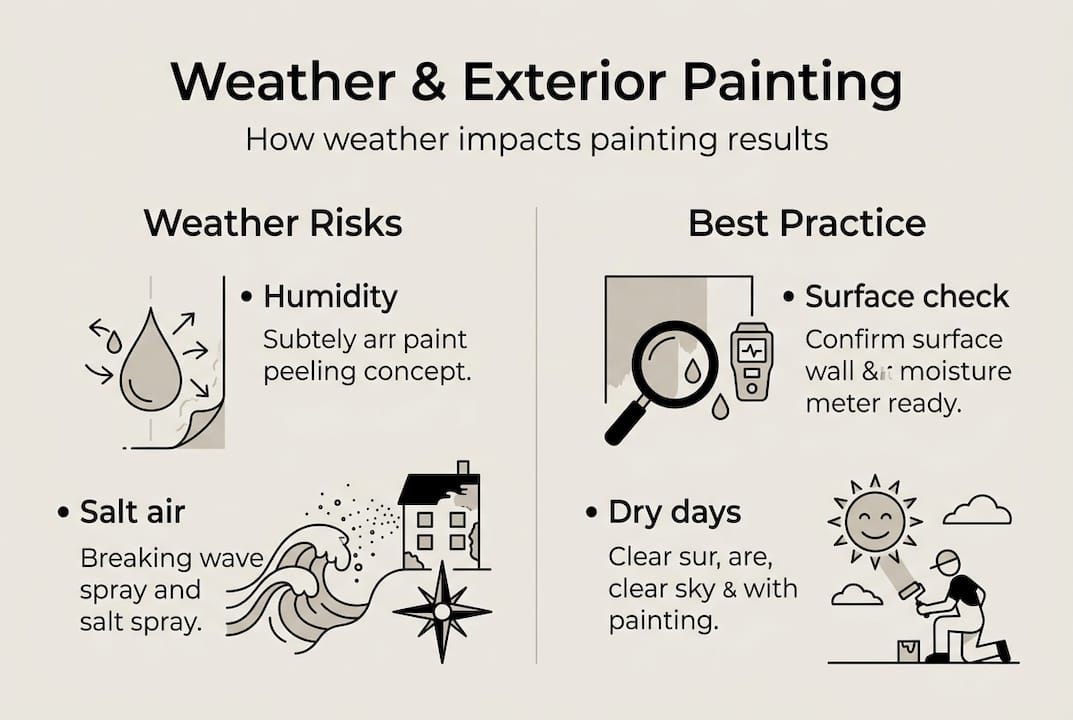 Infographic explains weather risks for exterior painting
