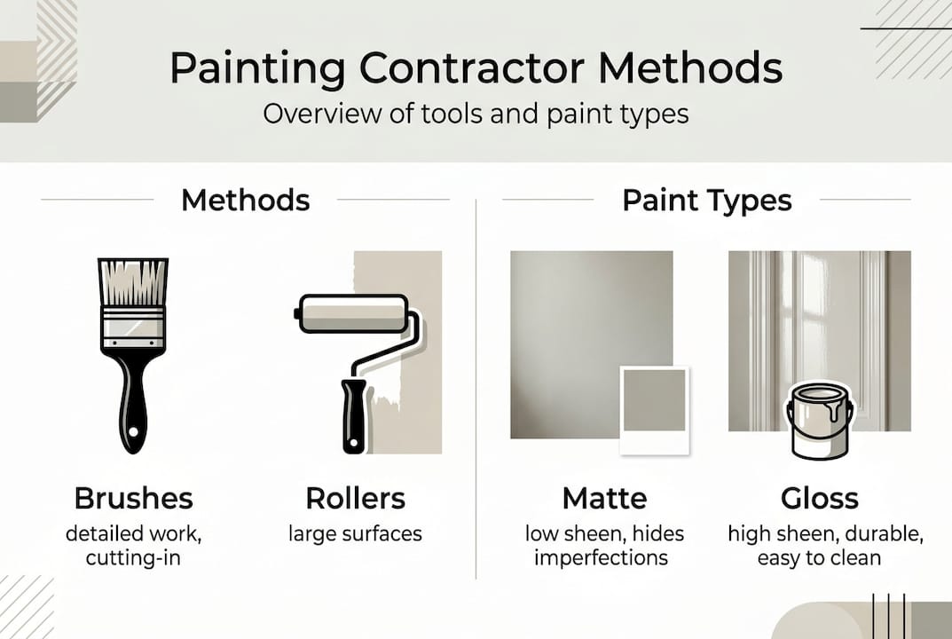 Infographic of contractor methods and paint types