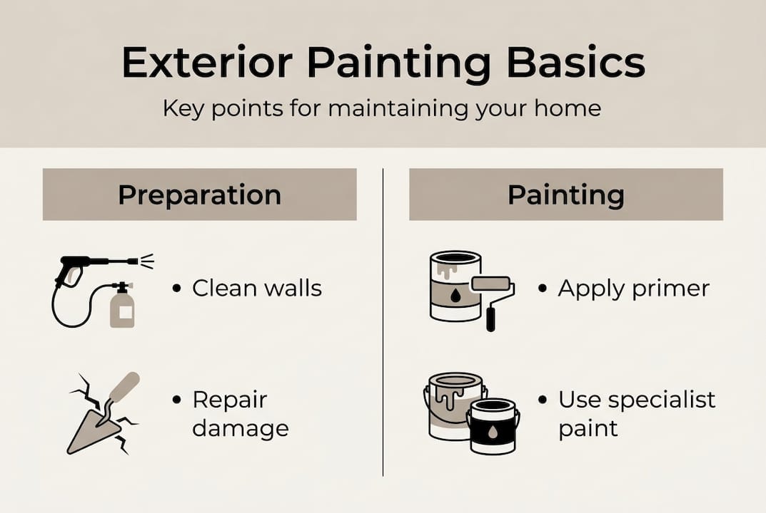 Infographic exterior painting key basics