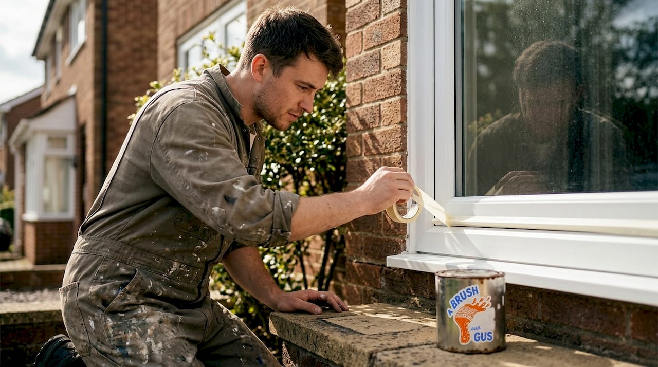 Removing masking tape after UPVC painting