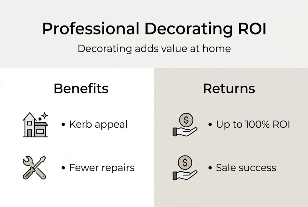 Infographic showing decorating value and benefits