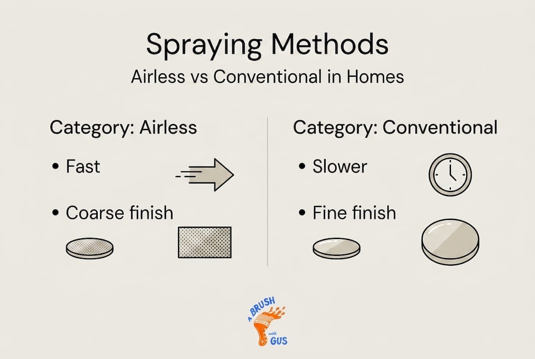 Infographic comparing spray painting methods