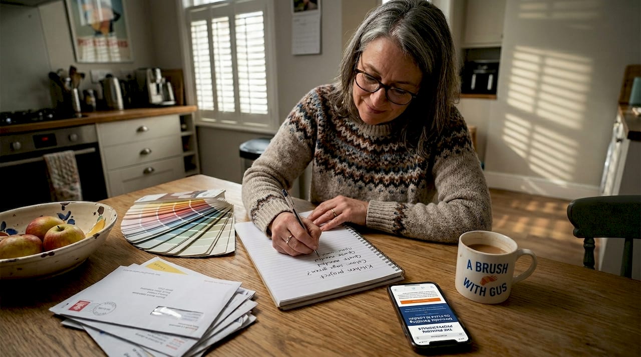 Woman planning home painting project