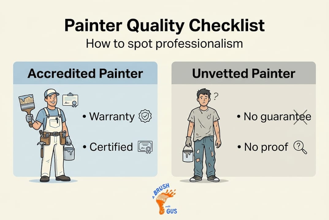 Infographic comparing painter qualification traits