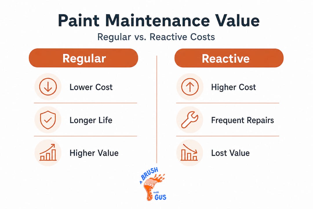 Infographic comparing regular vs reactive painting costs