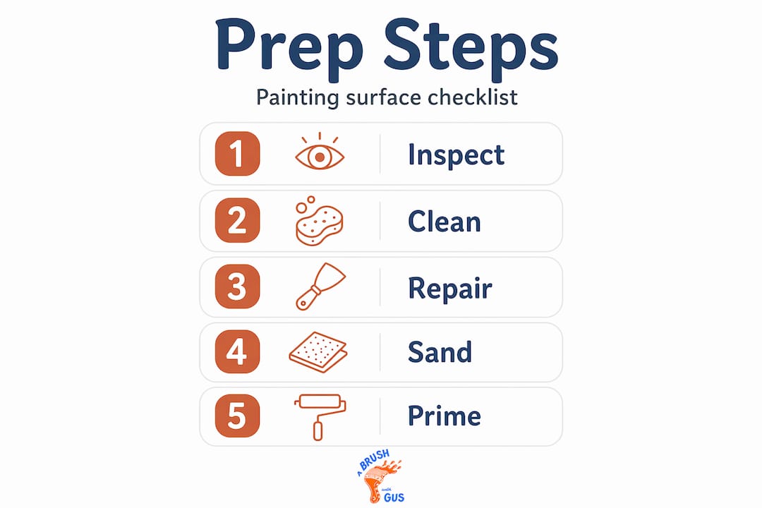 Infographic of painting surface prep steps