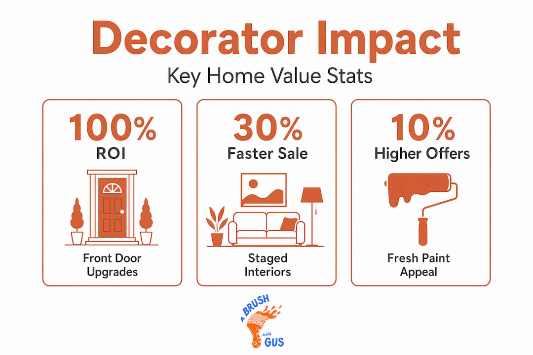 Infographic on decorators increasing home value