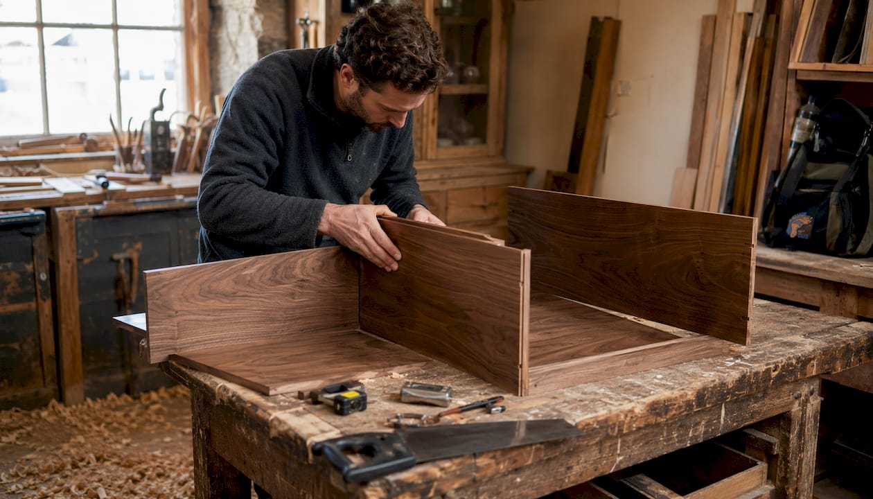 Carpenter fitting premium wood joinery