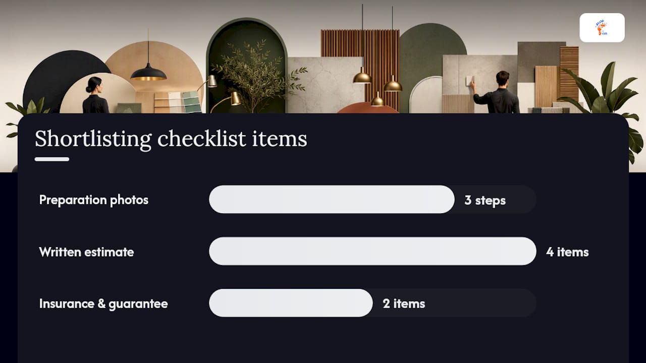 Diagram of key qualities for shortlisting decorators