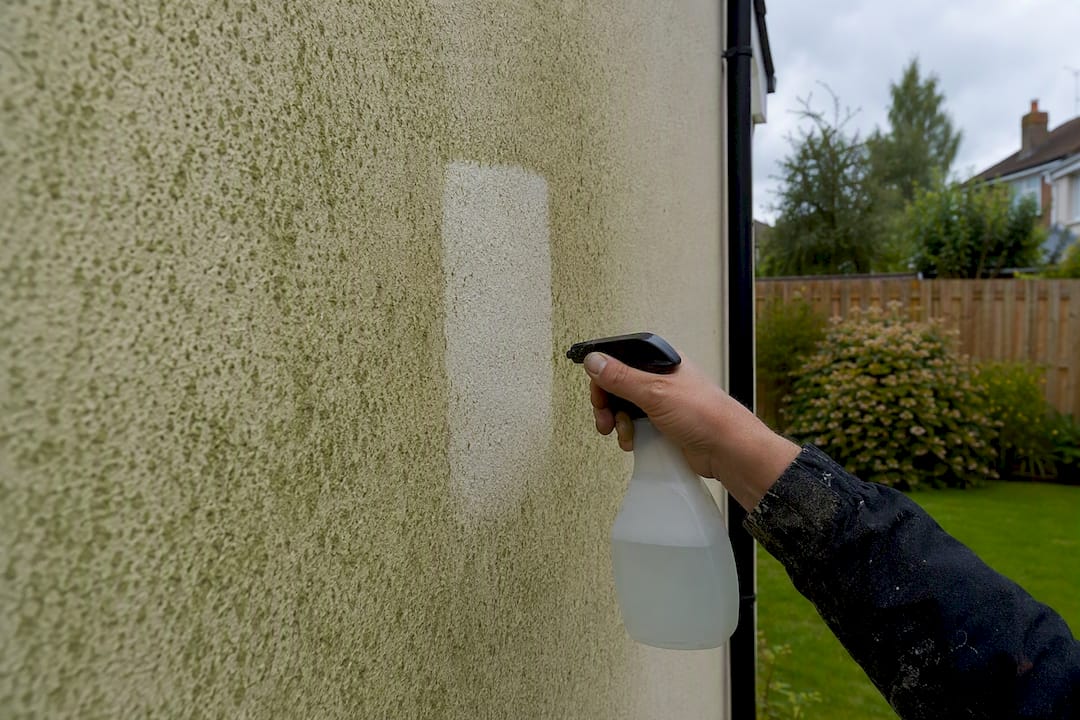 Testing algae cleaning on render patch