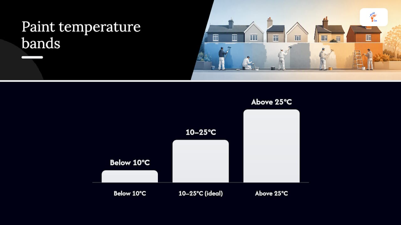 What's the ideal temperature for exterior painting? — overview diagram