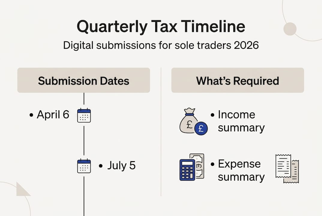 Infographic explains quarterly tax submission steps