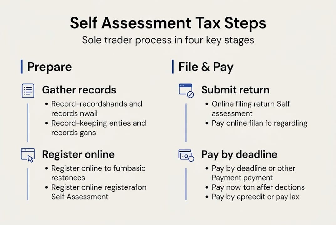 Infographic of self assessment tax steps