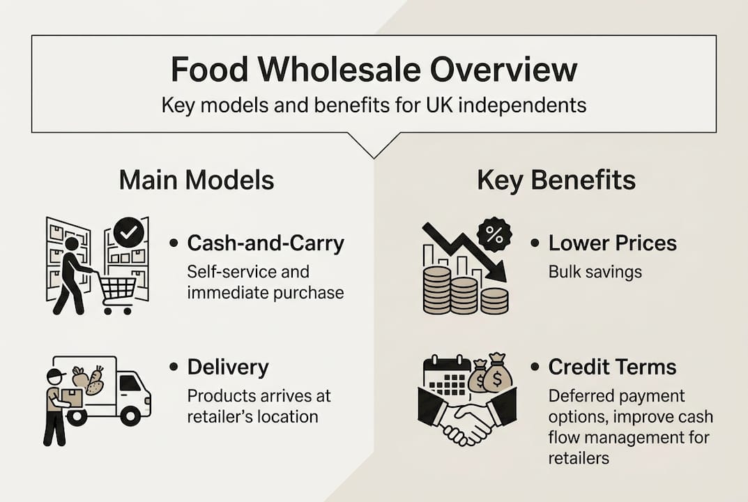 Infographic of wholesale models and retail benefits