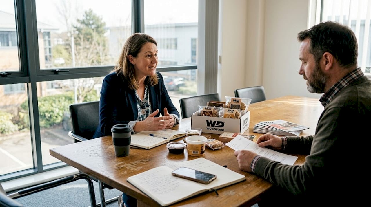 Food brand and wholesaler meeting discussion