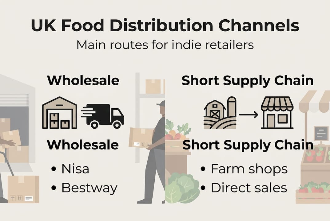 Infographic on UK food distribution channels