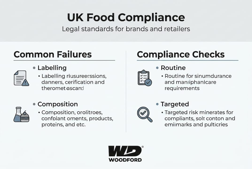 Infographic of UK food compliance categories