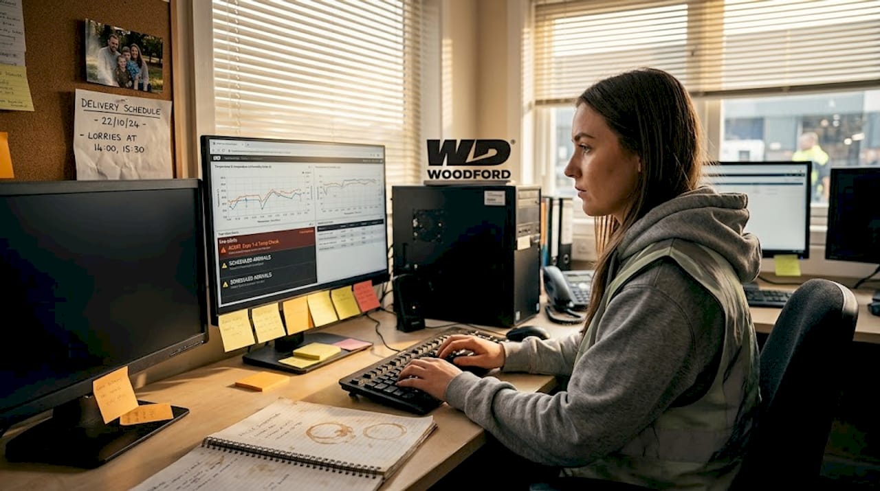 Logistics coordinator monitoring compliance tools