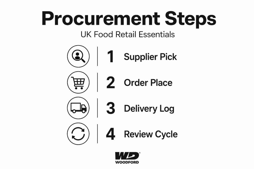 Infographic with four key stages of procurement process