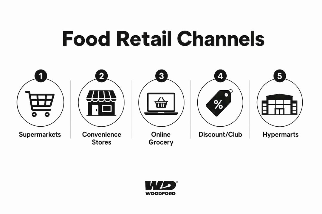 Infographic showing hierarchy of food retail channels