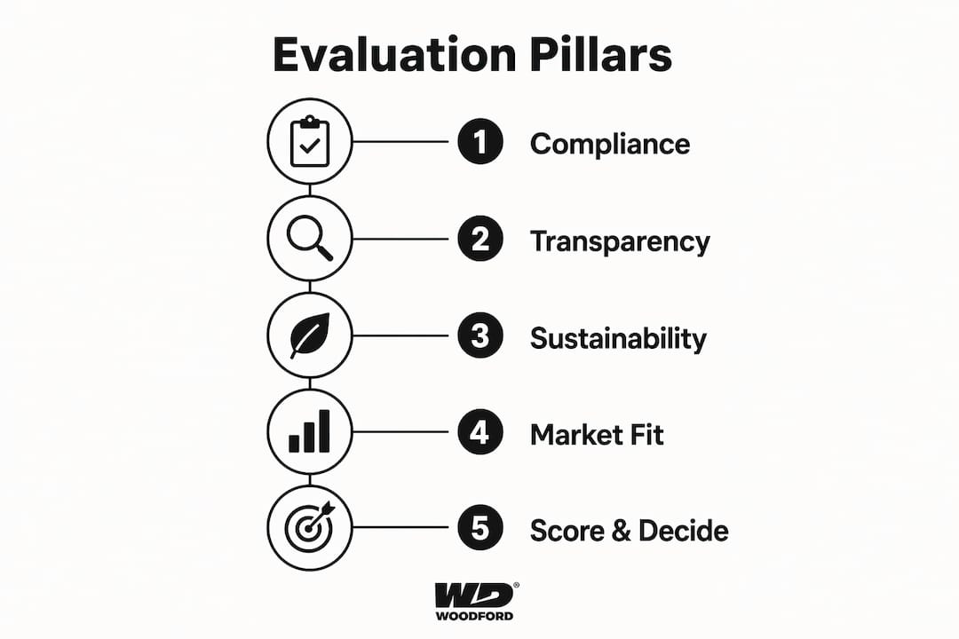 Infographic showing food brand evaluation pillars