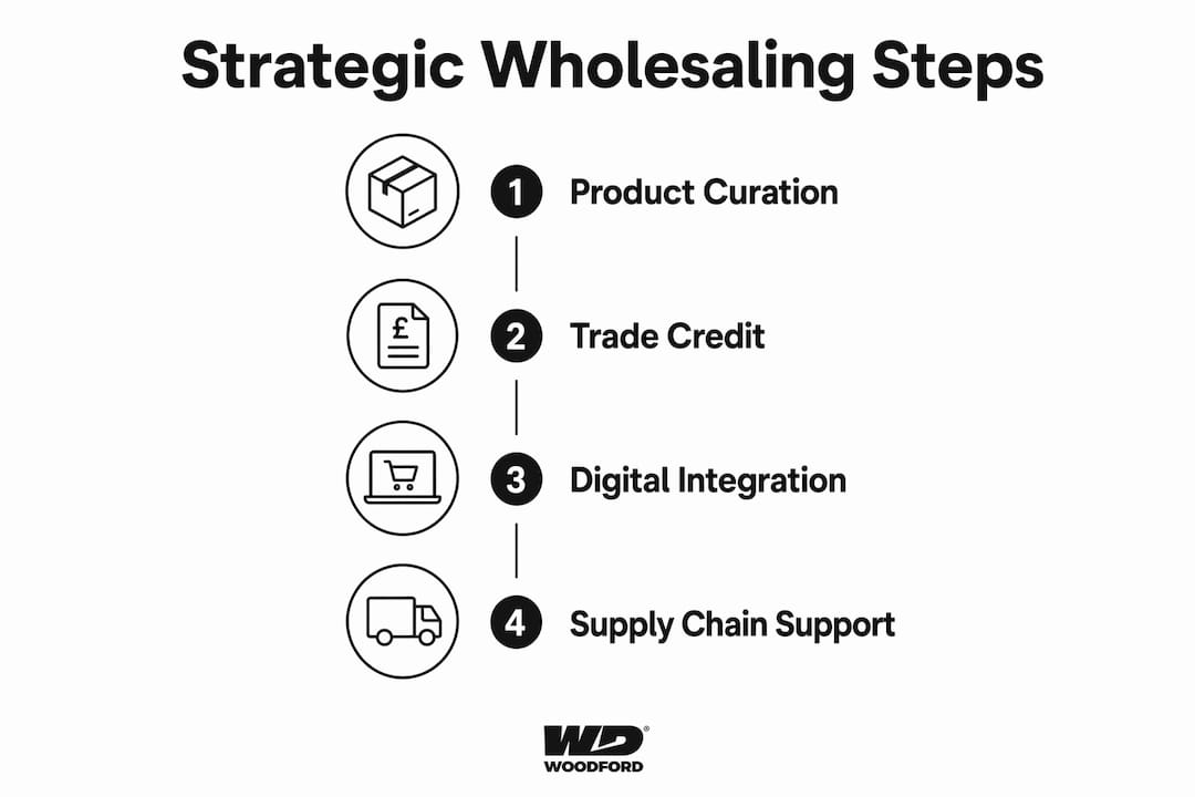 Infographic showing key steps of strategic wholesaling