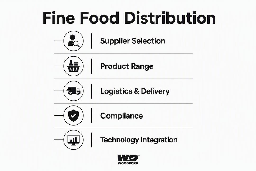 Infographic showing fine food distribution key stages