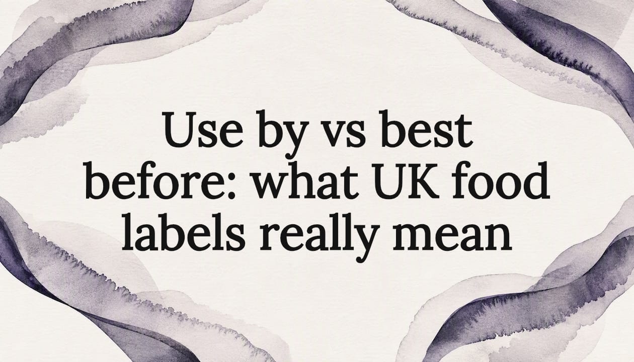 Use by vs best before: what UK food labels really mean