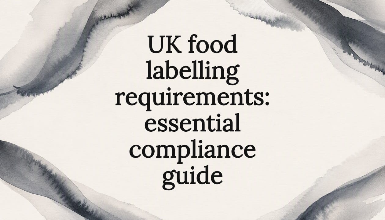 UK food labelling requirements: essential compliance guide