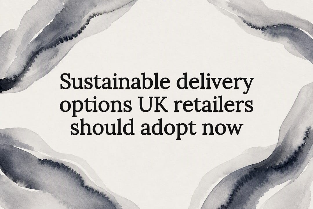Sustainable delivery options UK retailers should adopt now
