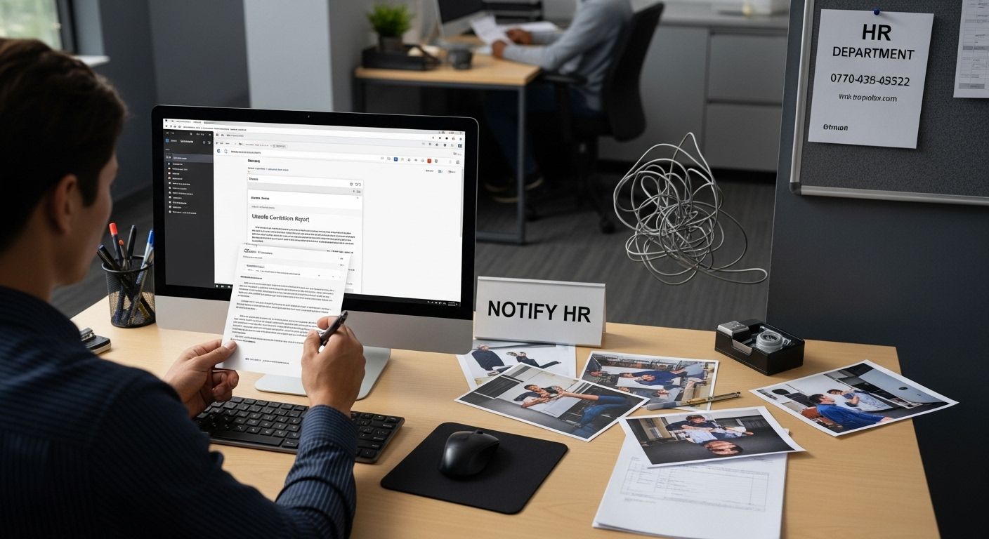 notify HR unsafe conditions
