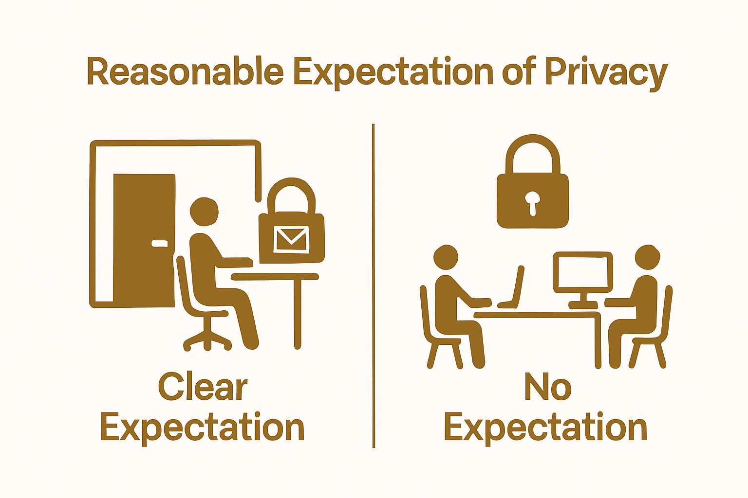 Infographic showing private vs. non-private workplace settings