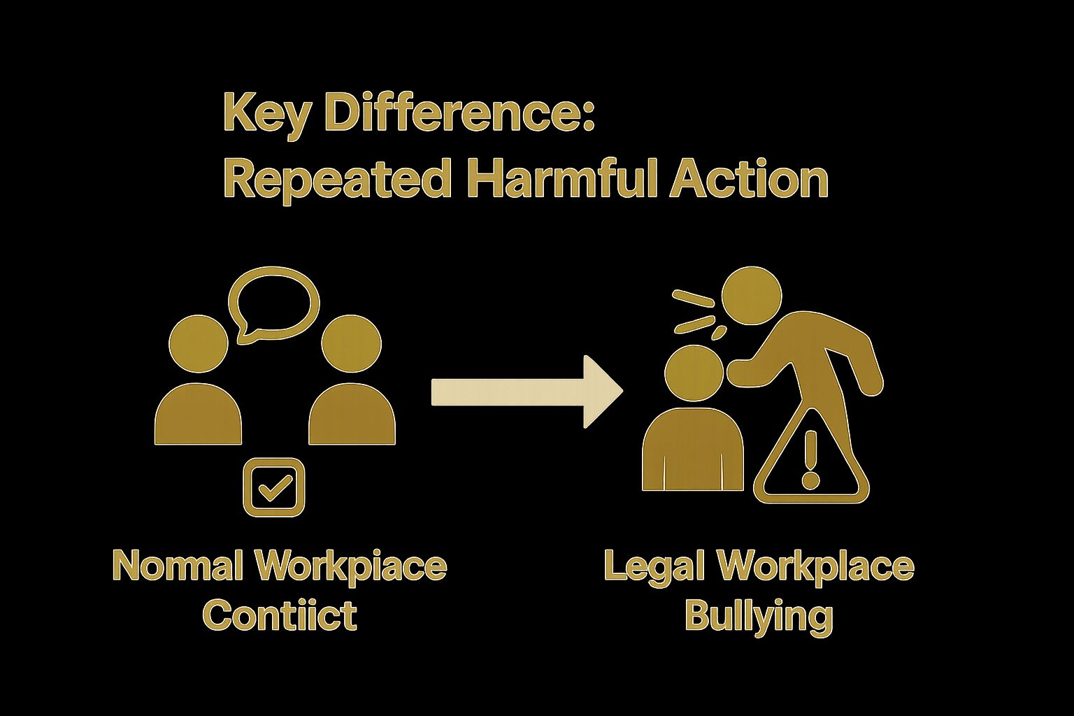Infographic comparing workplace conflict versus bullying.