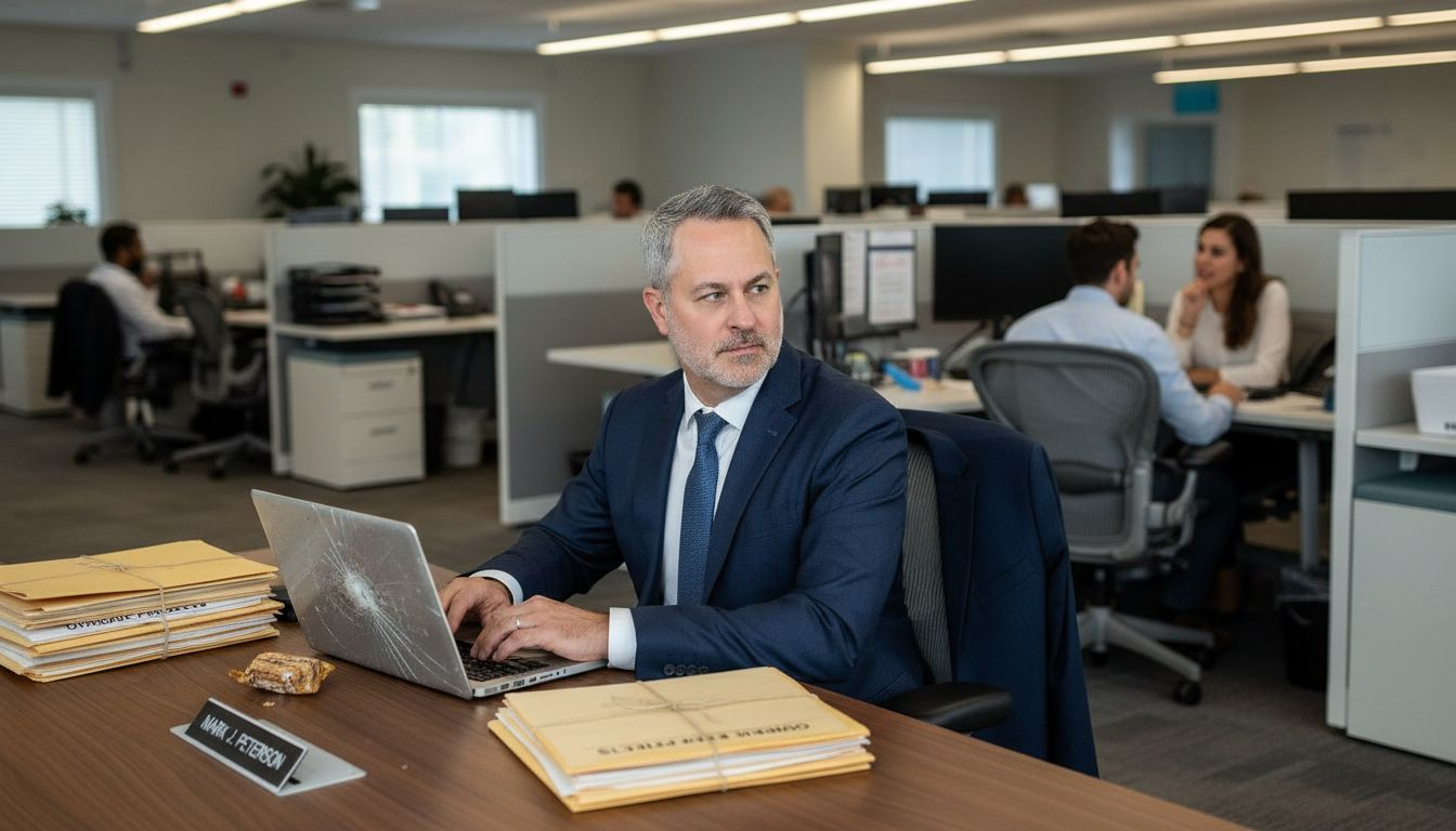 Isolated employee experiencing workplace harassment