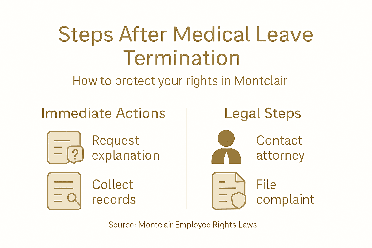 Infographic shows steps after medical leave termination