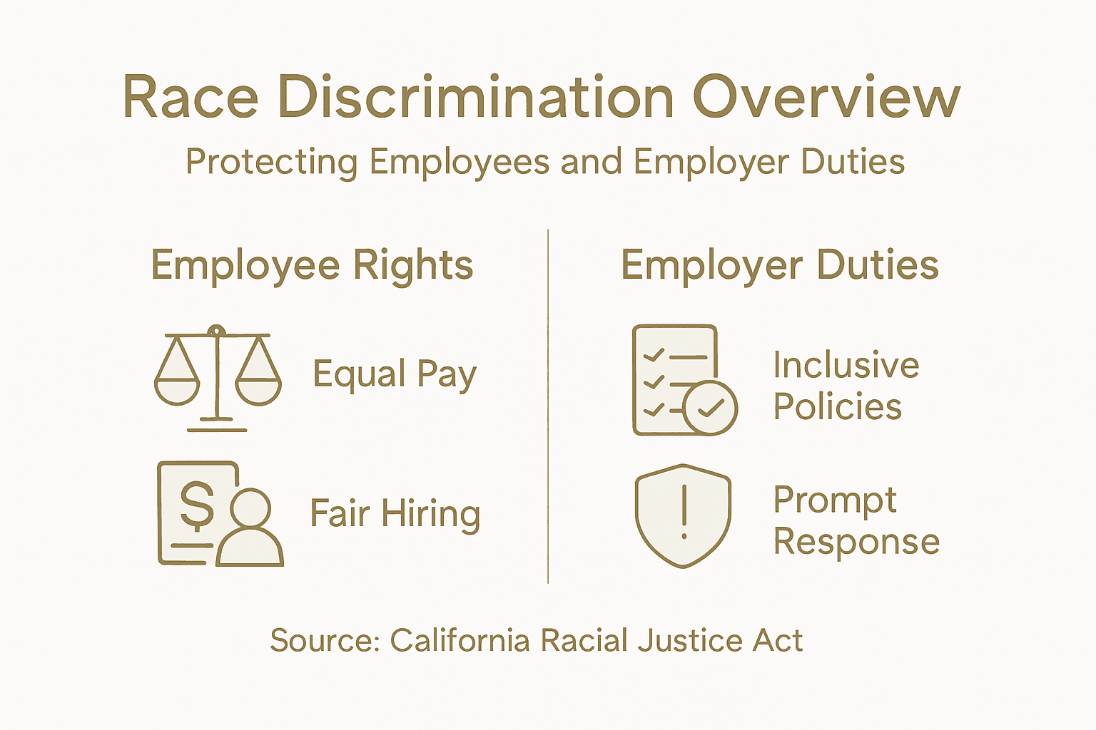 Infographic showing employee rights and duties