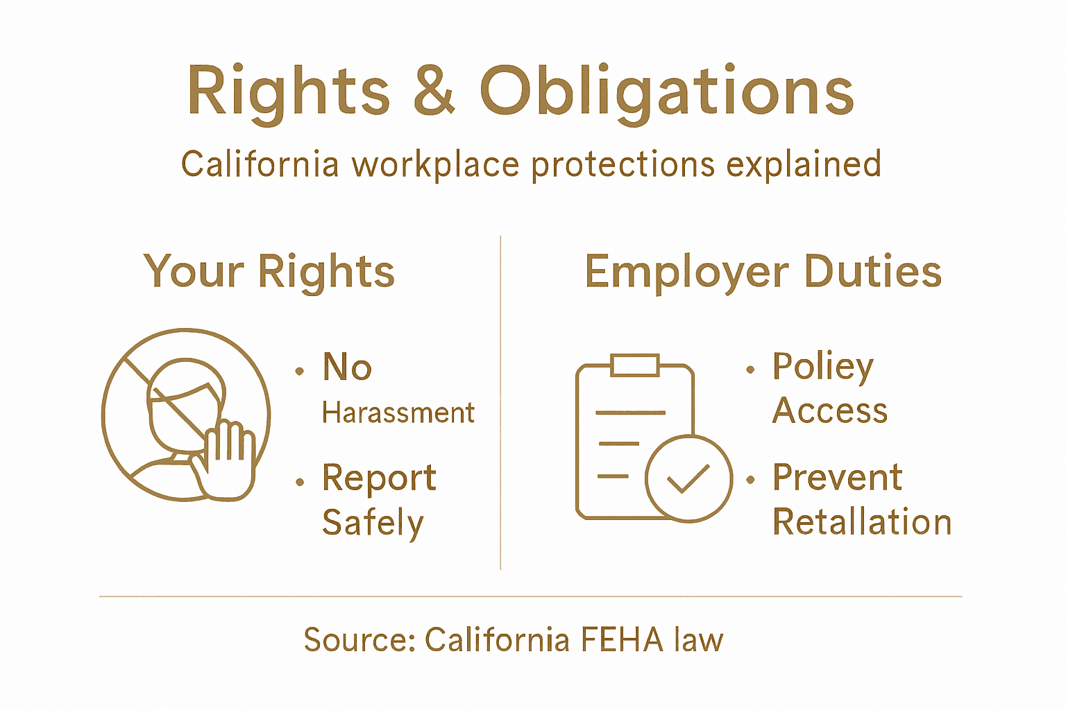 Infographic on employee rights and obligations