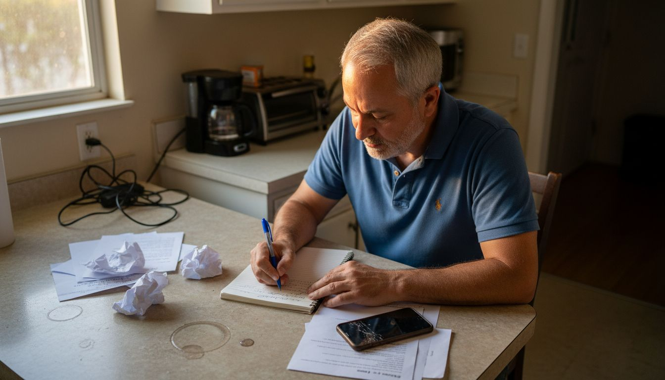 Worker taking notes to document retaliation evidence