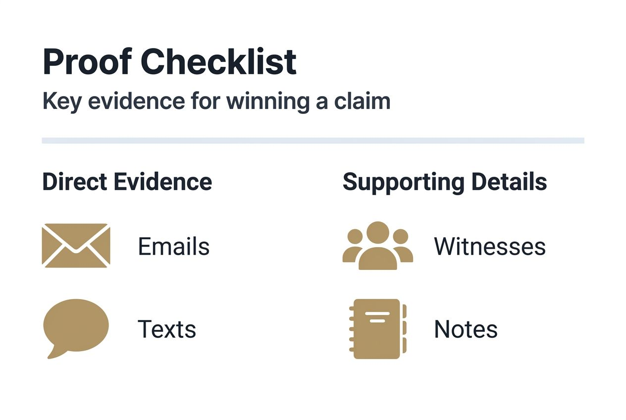 Infographic wrongful termination documentation checklist
